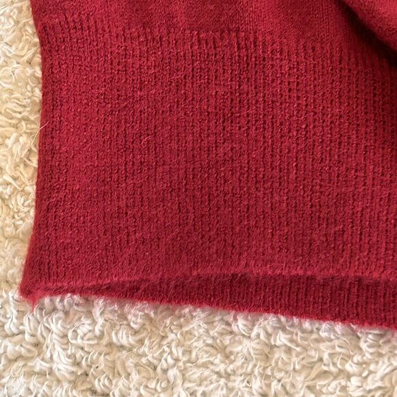 Vintage V-Neck Sweater Small Red Long Sleeve Knit Orlon Acrylic USA Par Four - Picture 3 of 9